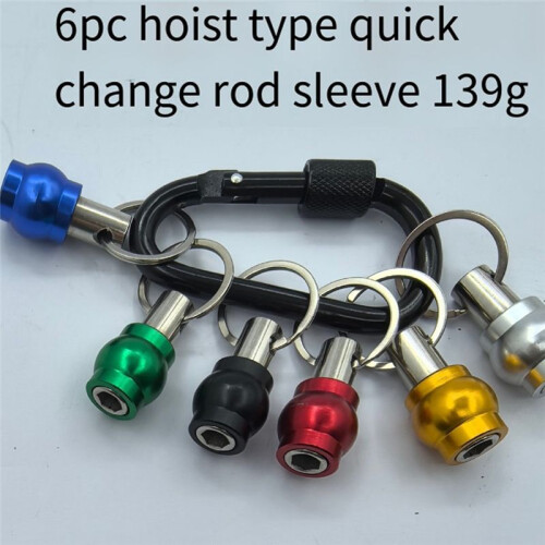 6pcs Keychain Quick Change Connecting Rod 1/4 Hexagonal Handle Screwdriver Quick Release Sleeve Conversion Rod 2