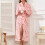 Women's Flannel Warm Robe Pink S 2