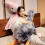 Goose Plush Hugging Pillow Gray Round 19.68 Inch 4