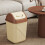 Swing Top Trash Can Yellow Plastic 12L 4
