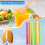 1000 smoothie scoops and straws, disposable plastic straws 3