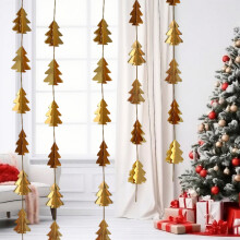 Gold Christmas Tree Garland 82.6 inches Paper Streamers