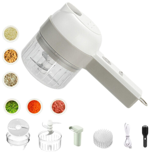 Electric Vegetable Chopper Set 4-in-1 Portable Wireless