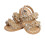 Baby Sandals Soft Soled Flat Lace Gold 4
