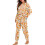 Women's Pumpkin Bone Print Sleepwear Set Soft 2-Piece 4