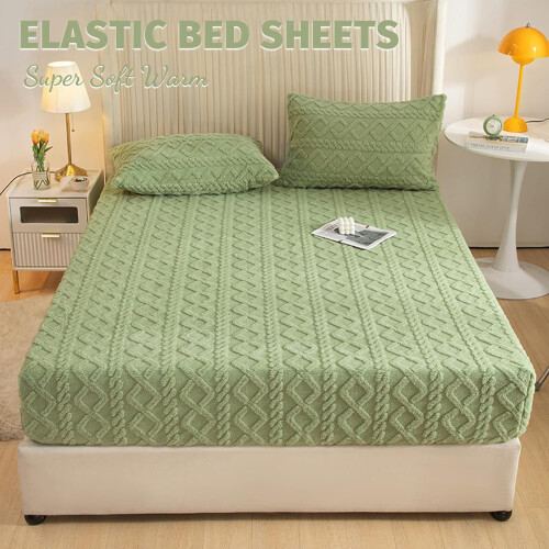 Flannel Velvet Bed Sheets Elastic Deep Pocket Super Soft 1