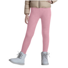 Girls' fleece-lined leggings winter warm thick full-length