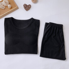 Women's Fleece Pajama Set Black Size 1