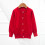 Kids Solid Knit Cardigan Long Sleeve Button Down Red Size 2