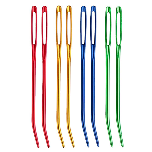 Large Eyes Yarn Needles Aluminum Knitting Needles 8 Pcs