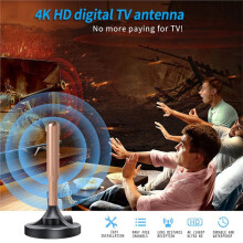4K Luxury Gold High-End Digital TV Antenna Receiver Indoor Outdoor Enhanced HDTV Antenna High-Definition Digital