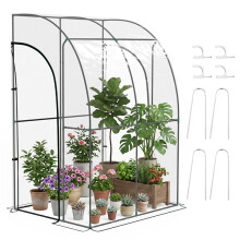 143cm x 118cm Walk-In Lean To Greenhouse, with Accessories