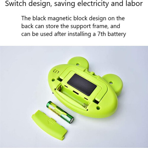 Kitchen Timer Cute Cartoon Animal Countdown Timer Digital Magnetic LCD Large-Screen Visual Clock Alert for Cooking Sport