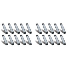 20 Pcs Marine Boat Lights,12V 24V Waterproof Boat Interior Navigation Strip Light Deck Transom Step Cockpit Lighting,E