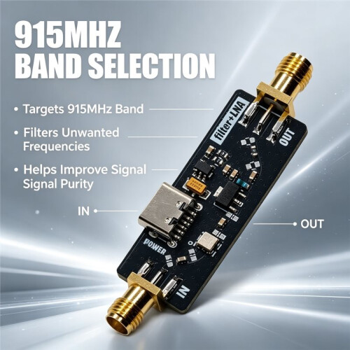 SAW Active Filter 915MHz LNA Amplifier RF Signal Preamp Low Noise Module for Wireless Receiver Transceiver IoT Project 2