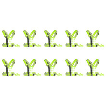 10X LED Running Vest,LED High Visibility Reflective Vest Safety Vest with 2 Reflective Bands for Cycling Jogging Running