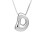 Bubble Letter Necklace Silver Gold Initial Pendant 1