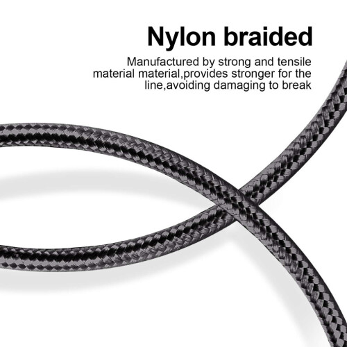 Compatible with iPhone chargers, 5-pack, 3/3/6/6/10 ft, USB Lightning data cables, nylon braided fast charging cables 1