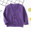 Knit Cardigan for Toddlers Solid Purple Long Sleeve 2