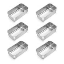 6 Stuks Broodvorm, RVS Broodvormen voor Het Bakken van Brood, 6.3 X 3.5 Inch Brood Bakvorm voor Huisgemaakt Brood