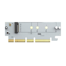 PCIe zu M.2 NVMe Erweiterungskarte 64Gbps mit Kühlkörperabdeckung Unterstützung 2230/2242/2260 Weiß