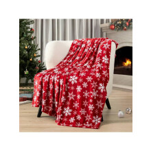 Purple Pink Snowflake Flannel Blanket Soft Warm 150x200cm