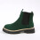 Willtoo Women's Round Toe Suede Ankle Boots Green 5