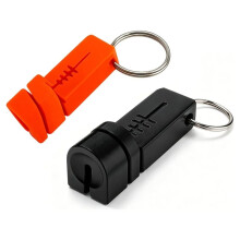 2pcs Fishing Hook Threader Tool, Magnetic Fly Threader F, 4-Slot Lure Threading Aid with Keychain