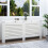 Homcom HOMCOM Modern Radiator Cover Cabinet Slatted Design MDF White Medium 9