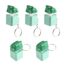 5 Porte-Clés Grenouilles Coassantes avec Son et Lumières LED, Grenouilles de Clavier Fidget Clicker pour Soulagement de L'Anxiété Chez les Adultes