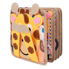 Giraffe Busy Book for Toddlers 1-3, Montessori Toys Toddler Busy Board for 1 Year Old, Quiet Book Sensory Learning