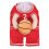 (Red, S) Costume da giocatore di basket per cani con palla per cani e gatti 5