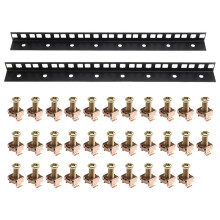 8U Kast Kolom Kit 19inch Standaard Rack Rails Inclusief 32 Sets van M6 Kaart-Type Moer Schroeven DIY Server/Audio Versterker