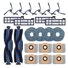 Pacco da 22 per Parti 'Aspirapolvere Robot per X10 Pro Omni: 2 Spazzole Rullo, 4 Filtri, 6 Spazzole Laterali, 4 Panni per Mop, 6 Sacchetti