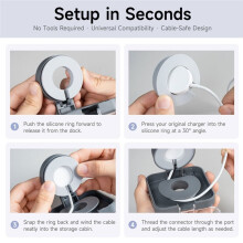3 In1 Watch Charger Holder for IWatch Cable Storage Mount Carry Case for Watch Phone Stand