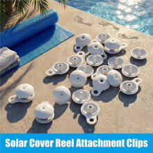12pcs Solar Cover Reel Attachment Clips Swimming Pool Solar Cover Clips Blanket Straps Above Ground Clamps