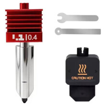 1set 0.4mm Hardened Steel Nozzle Hot End Kit for H2D/P2S/X2D Printers, with Silicone Sleeve