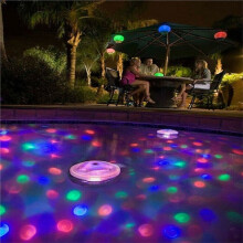LED-Poollicht Wasserdicht Schwimmendes Unterwasserlicht RGB Disco-Licht Schwimmbad Spa Lampe Badlicht