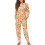 Women's Pumpkin Bone Print Sleepwear Set Soft 2-Piece 3