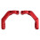 Motorcycle Handguard Support Bracket Mount 22mm Handlebar Tube Caps Handlebar Guard Clamp Universal Red 1
