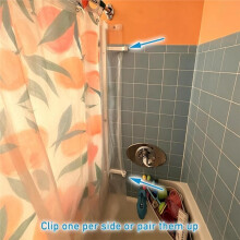 2 Paquets de Poids de Rideau de Douche, Support de Rideau de Douche Magnétique, Protections Adhésives pour Garder L'Eau dans la Douche