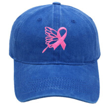 Pink Ribbon Embroidered Women's Adjustable Baseball Cap
