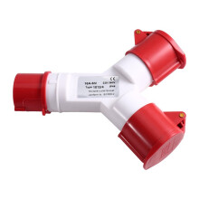 Y-Type Industrial Plug 16A 4 Pin 2 Way 220V IP44 Multi-Function Waterproof Industrial Field Plug Electrical Connector