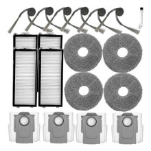 19 Pièces D'Accessoires de Remplacement Z70 Compatibles pour pour Saros Z70, Filtres de Brosse Latérale, Sacs à Poussière, Pads de Nettoyage