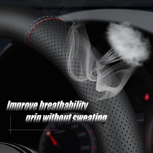 Leather Car Steering Wheel Cover Non-Slip Comfortable 2