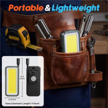 Rechargeable Work Light with Flexible Gooseneck Light, Portable Magnetic Light for Car Repair, Camping, Emergency