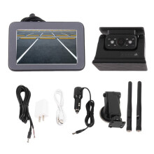 WIFI Draadloze Achteruitkijkcamera Zonne- Achteruitrijcamera met AHD 5" Monitor voor Campers Vrachtwagens Trailers