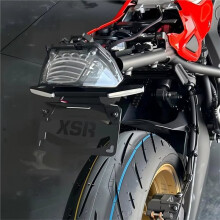 License Plate Bracket Rear License Plate Frame Mount Holder Bracket with LED Light for XSR900 XSR 900 2022-2026