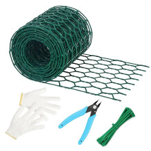 Malla Hexagonal de Alambre para Arreglos Florales de Alambre de Gallinero para Jardín, Arreglos Florales, Manualidades, con Guante, Brida de Cable,