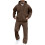 Men's Sweatshirt and Jogger Set Brown Small 2